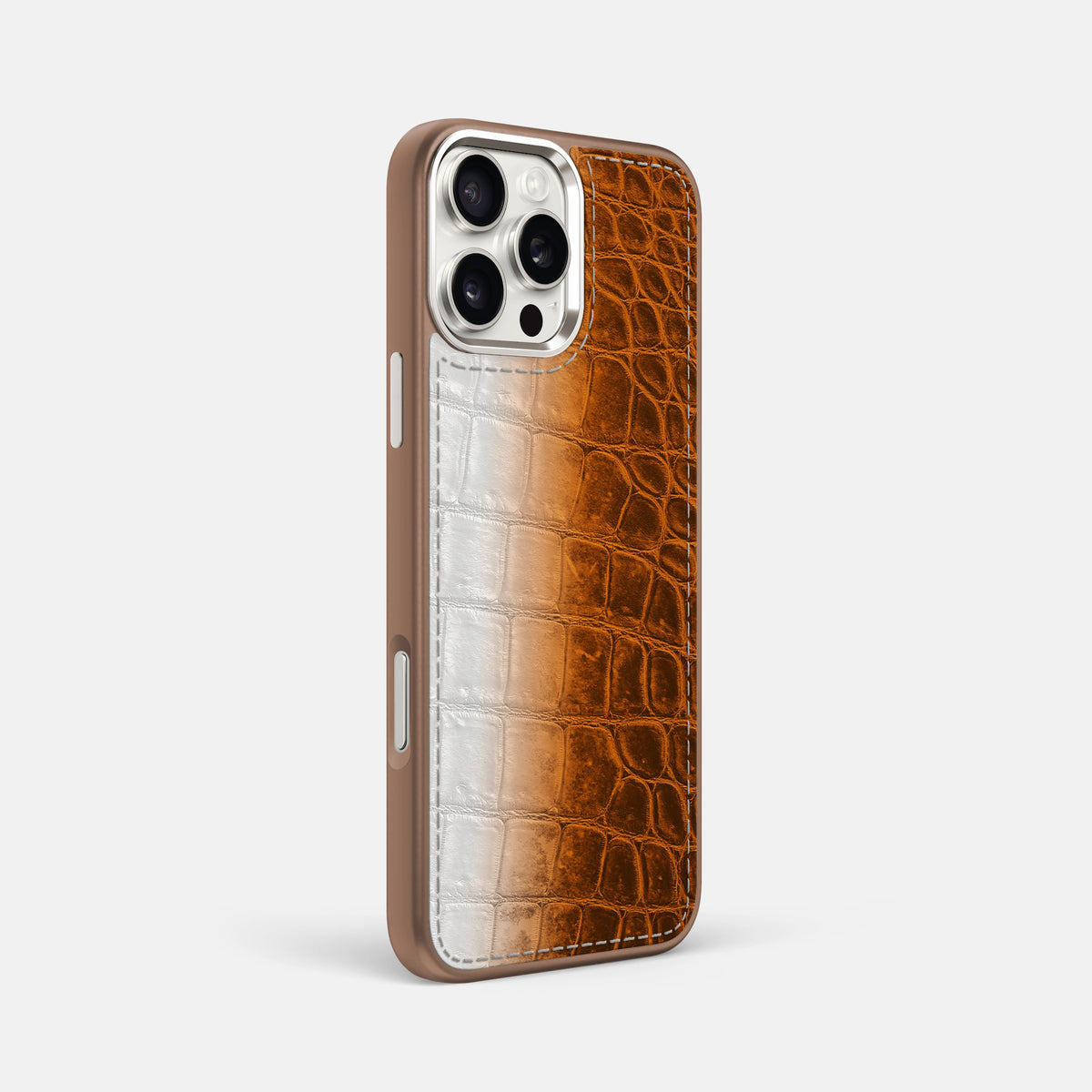 Orange iPhone 16 Pro Max Toned Sport Case with Brown -2 | Orange-Brown