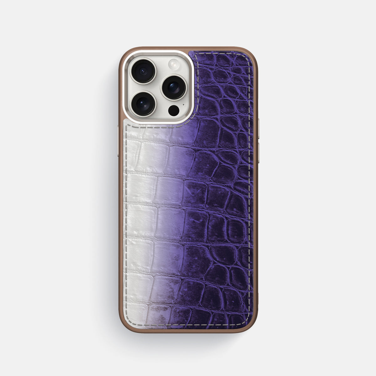 Purple iPhone 16 Pro Max Toned Sport Case with Brown -1 | Purple-Brown