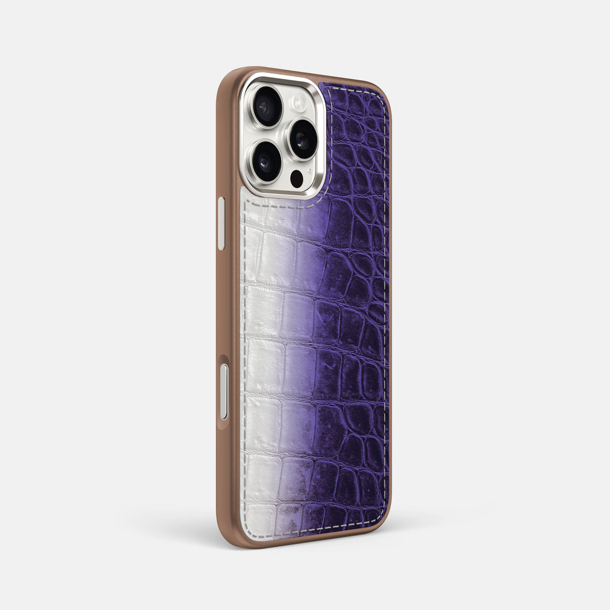 Purple iPhone 16 Pro Max Toned Sport Case with Brown -2 | Purple-Brown