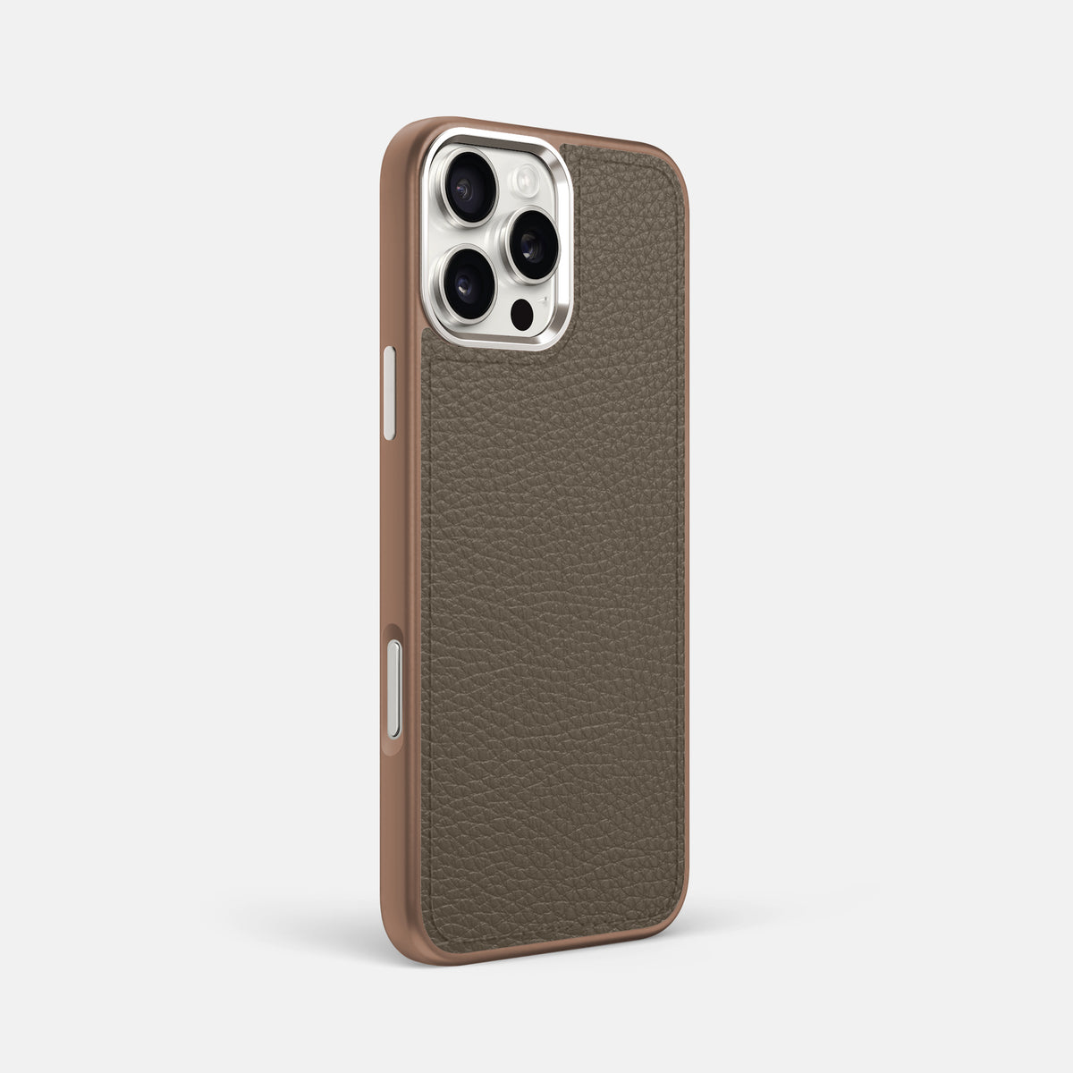 Taupe iPhone 16 Pro Max Sport Case Alligator with Brown -2 | Taupe-Brown