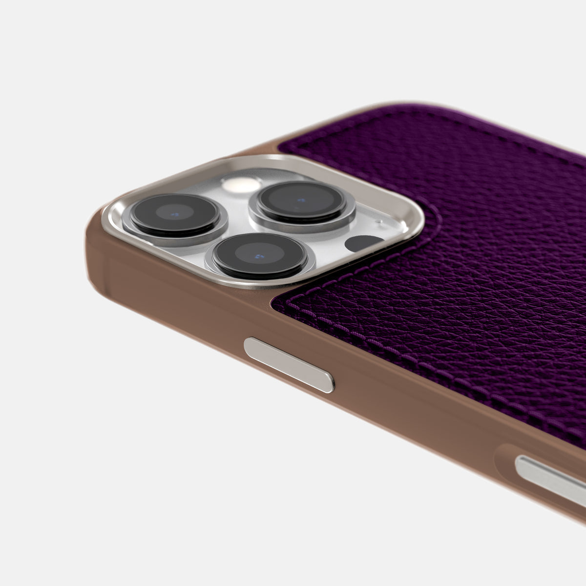 Violet iPhone 16 Pro Max Sport Case Alligator with Brown -5 | Violet-Brown