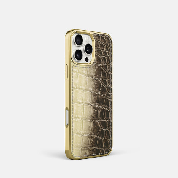 Glossy Sport Case For iPhone 16 Pro In Himalayan Crocodile