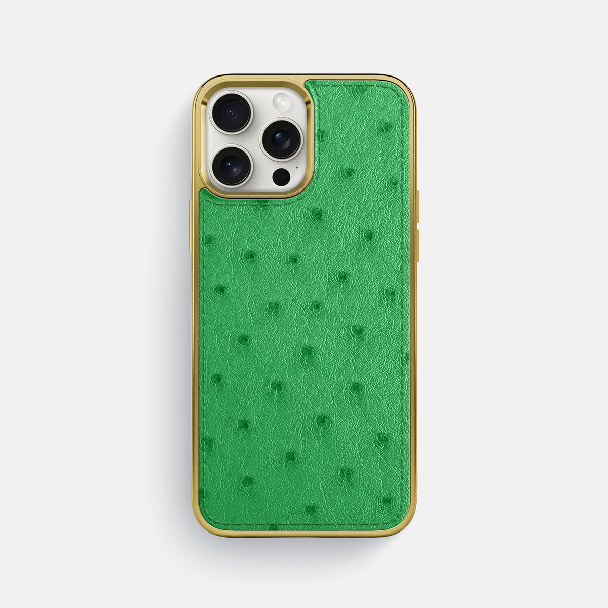 Kentucky Green iPhone 16 Pro Max Metallic Sport Case Ostrich with Gold -1 | Kentucky-Green-Gold