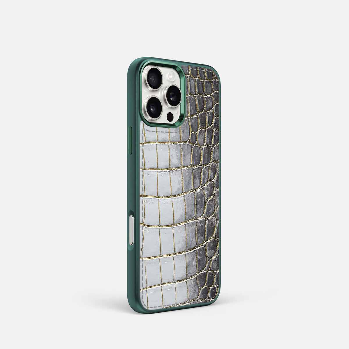 Gold iPhone 16 Pro Toned Sport Case with Green -2 | Gold-Green