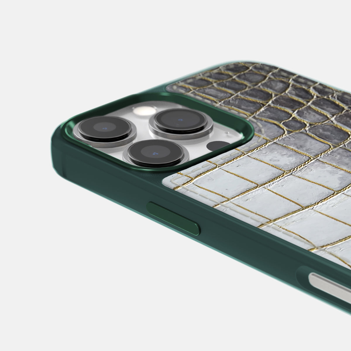 Gold iPhone 16 Pro Toned Sport Case with Green -5 | Gold-Green