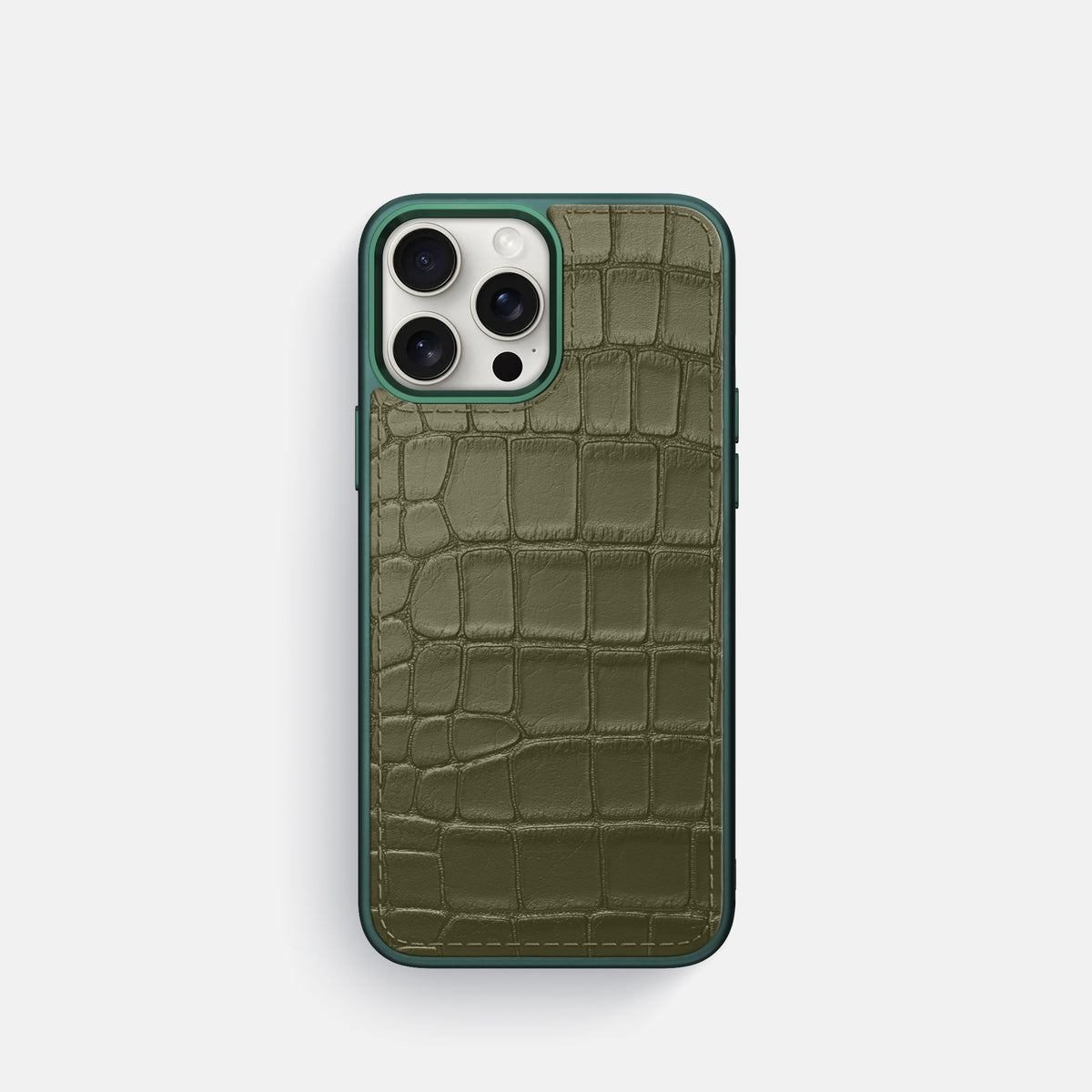 Kaki-Green iPhone 16 Pro Toned Sport Case In Alligator with Green -1 | Kaki-Green-Green