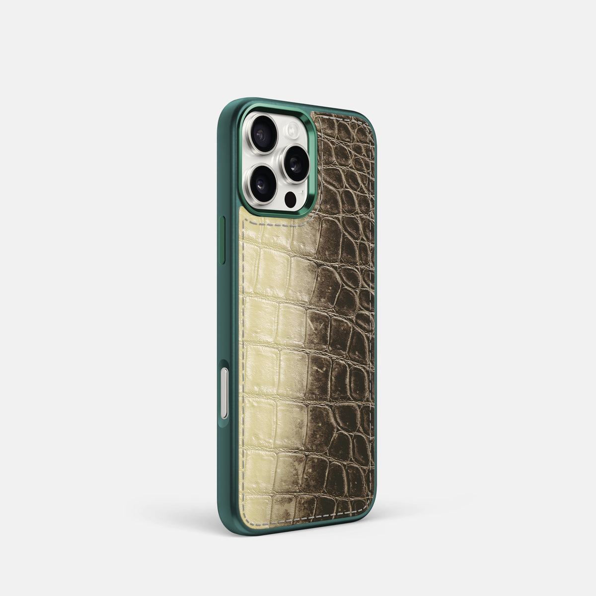 Natural iPhone 16 Pro Toned Sport Case with Green -2 | Natural-Green