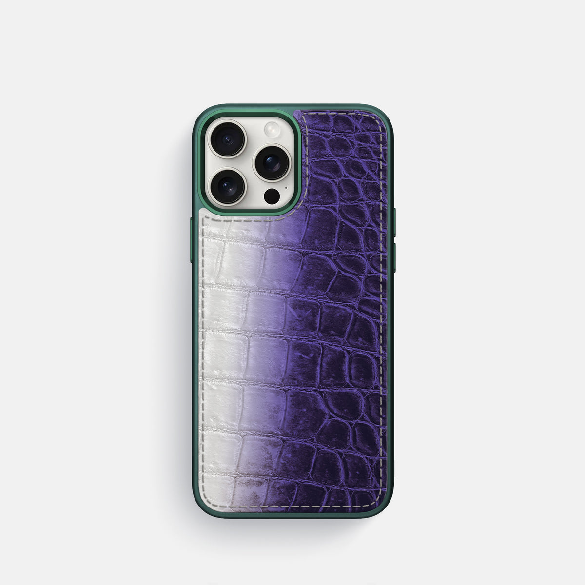 Purple iPhone 16 Pro Toned Sport Case with Green -1 | Purple-Green