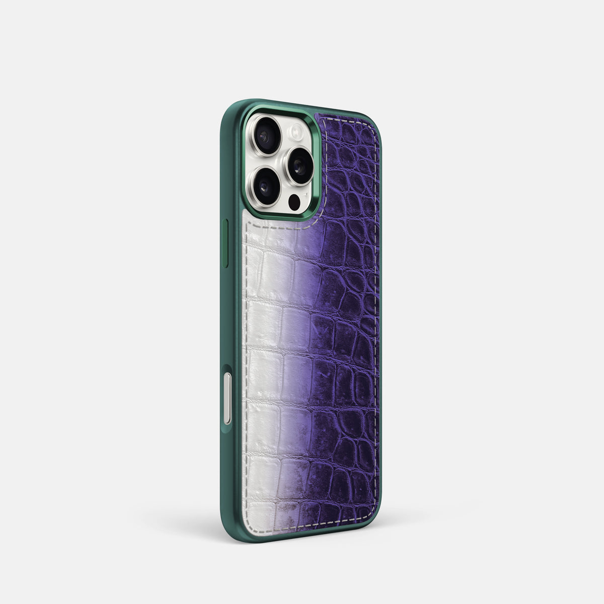 Purple iPhone 16 Pro Toned Sport Case with Green -2 | Purple-Green