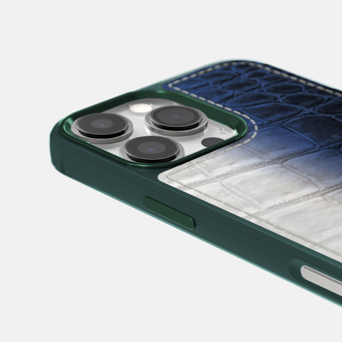 Navy Blue iPhone 16 Pro Max Toned Sport Case with Green -5 | Navy-Blue-Green