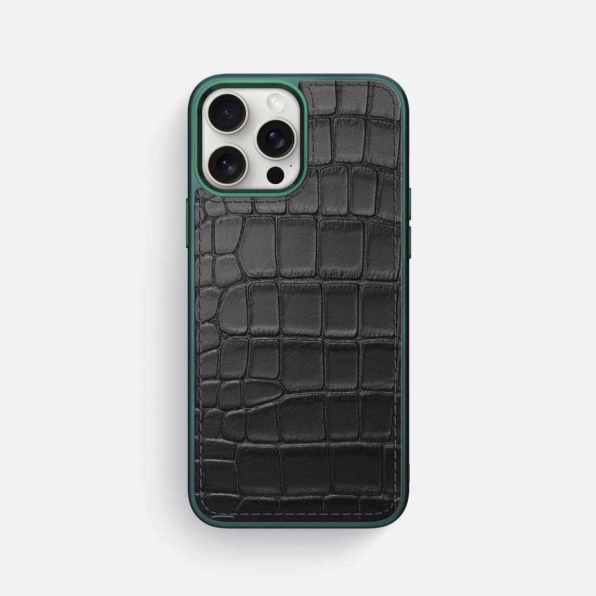 Black iPhone 16 Pro Max Toned Sport Case In Alligator with Green -1 | Black-Green
