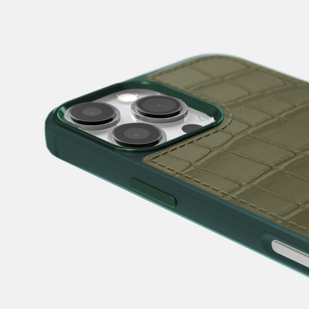 Kaki-Green iPhone 16 Pro Max Toned Sport Case In Alligator with Green -5 | Kaki-Green-Green