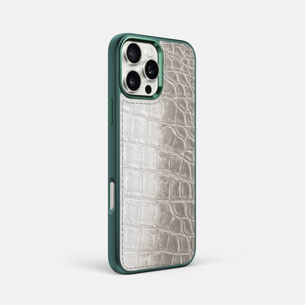 Grey iPhone 16 Pro Max Toned Sport Case with Green -2 | Grey-Green