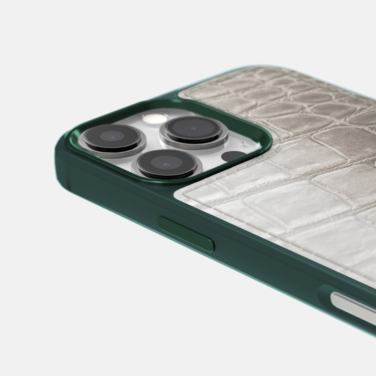 Grey iPhone 16 Pro Max Toned Sport Case with Green -5 | Grey-Green