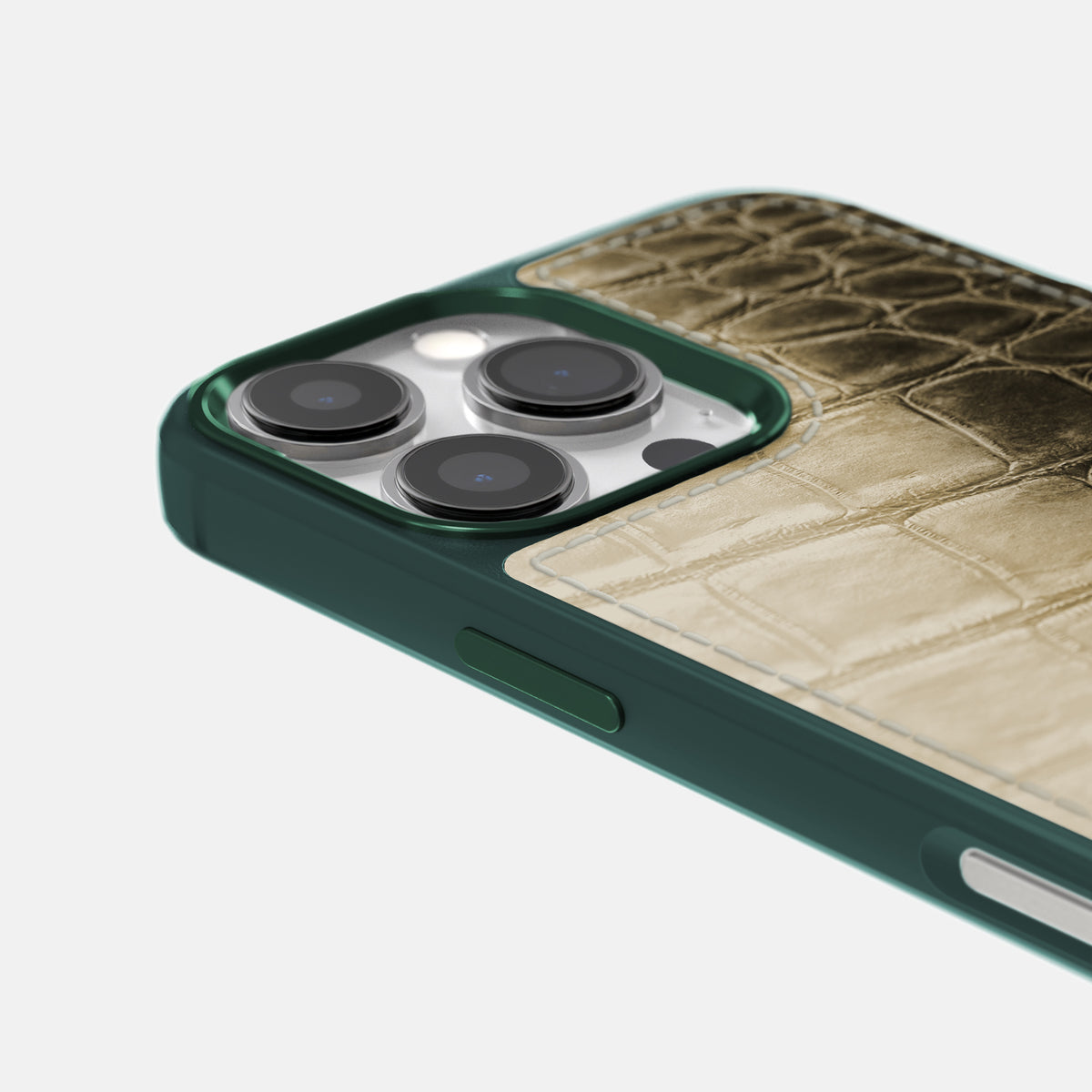 Natural iPhone 16 Pro Max Toned Sport Case with Green -5 | Natural-Green