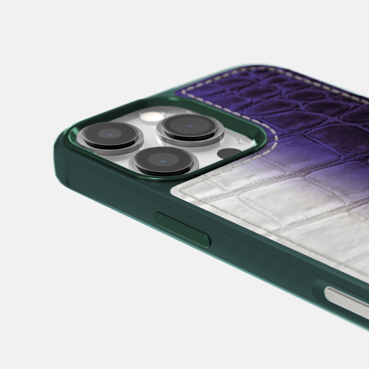Purple iPhone 16 Pro Max Toned Sport Case with Green -5 | Purple-Green