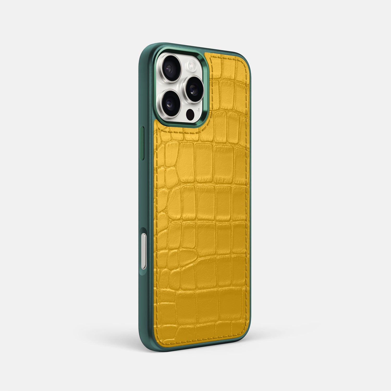 Yellow iPhone 16 Pro Max Toned Sport Case In Alligator with Green -2 | Yellow-Green