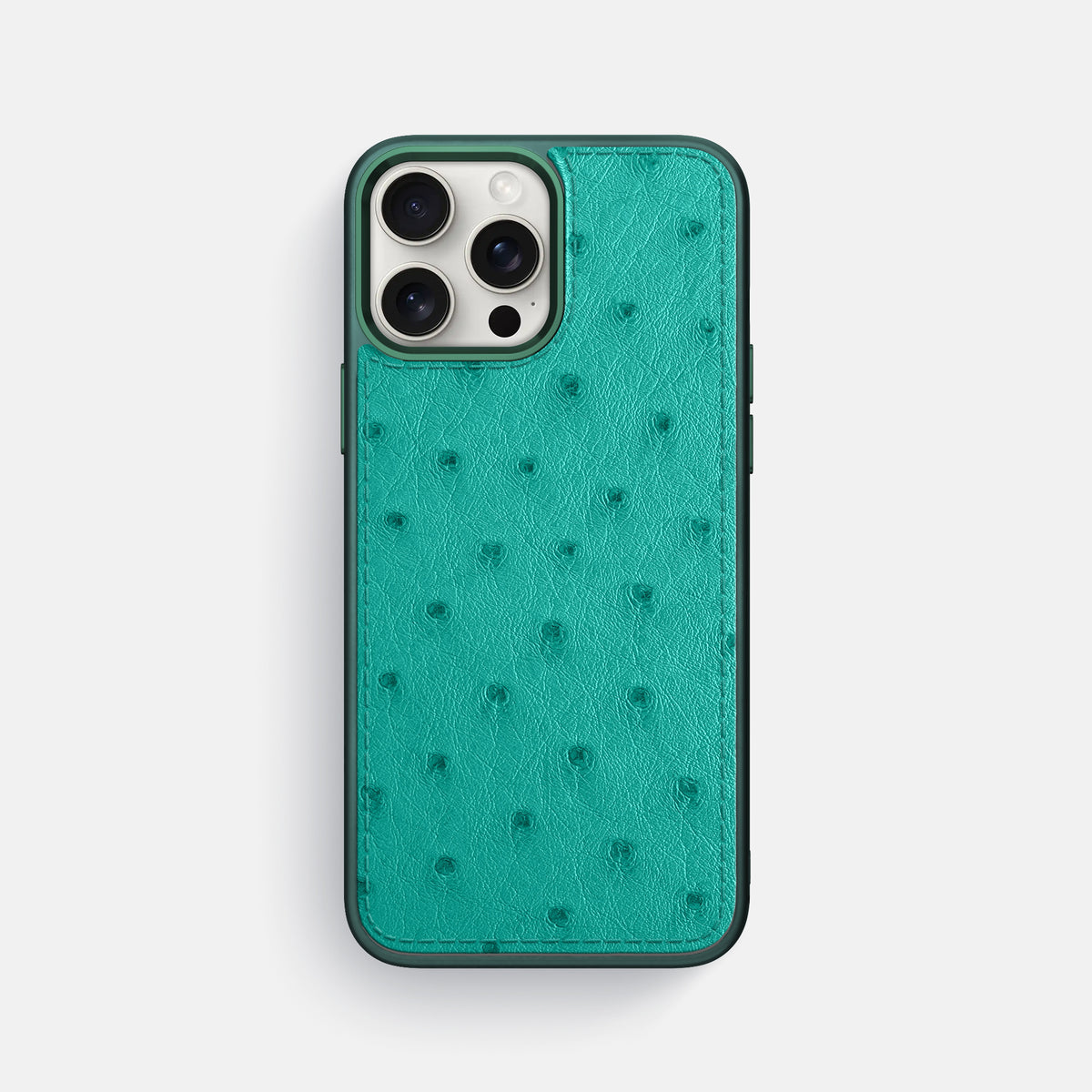 Turquoise iPhone 16 Pro Max Sport Toned Case Ostrich with Green -1 | Turquoise-Green