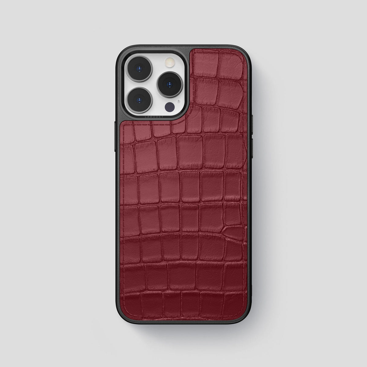 Burgundy iPhone 14 Pro Max Sport Case Alligator -1 | Burgundy