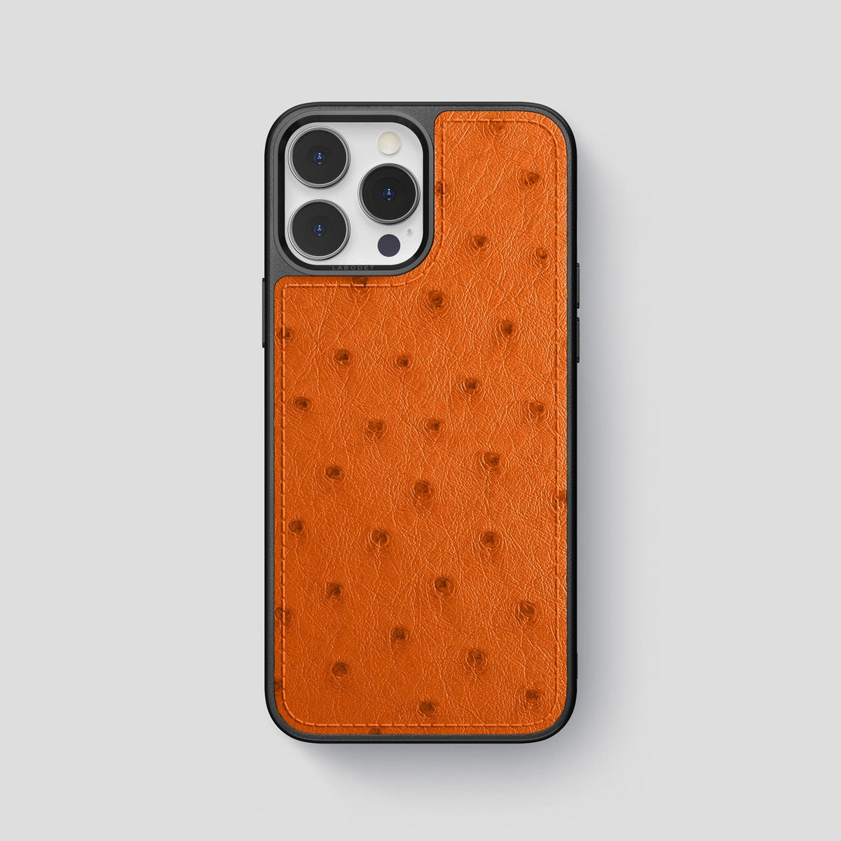 Medium-Brown iPhone 15 Pro Max Sport Case Ostrich -1 | Medium-Brown