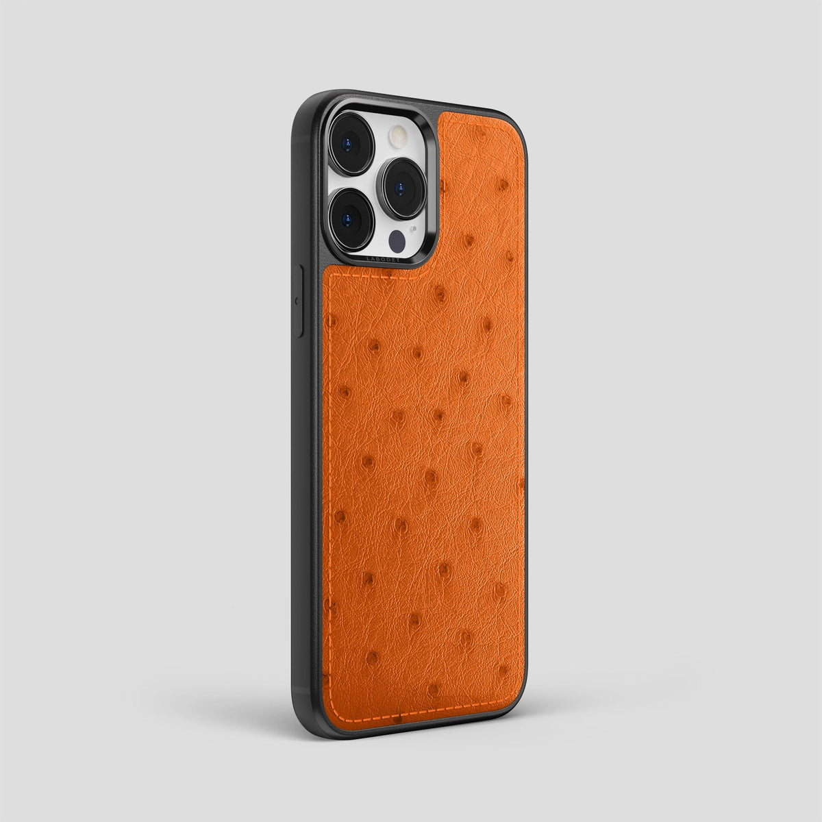 Medium-Brown iPhone 15 Pro Max Sport Case Ostrich -2 | Medium-Brown