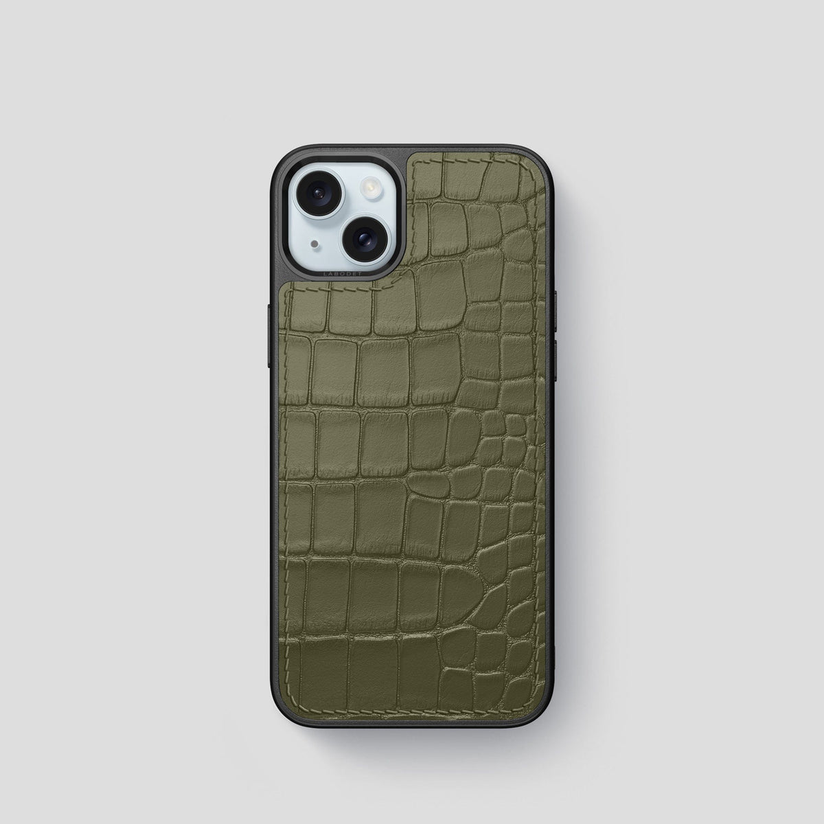 Kaki-Green iPhone 15 Sport Case Alligator -1 | Kaki-Green