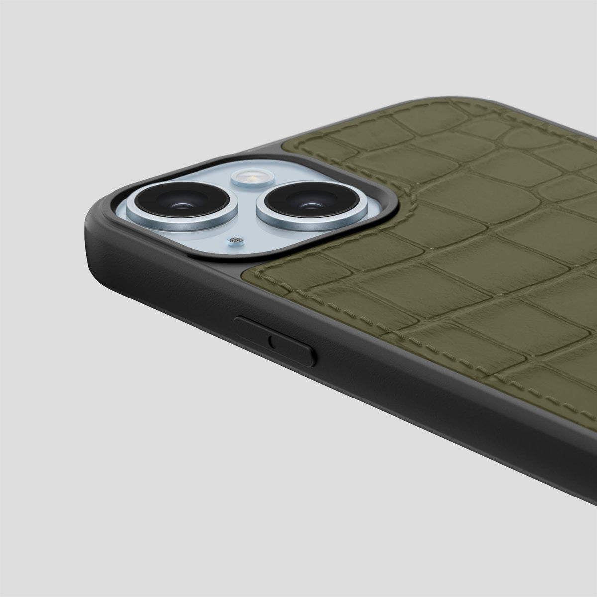 Kaki-Green iPhone 15 Sport Case Alligator -6 | Kaki-Green