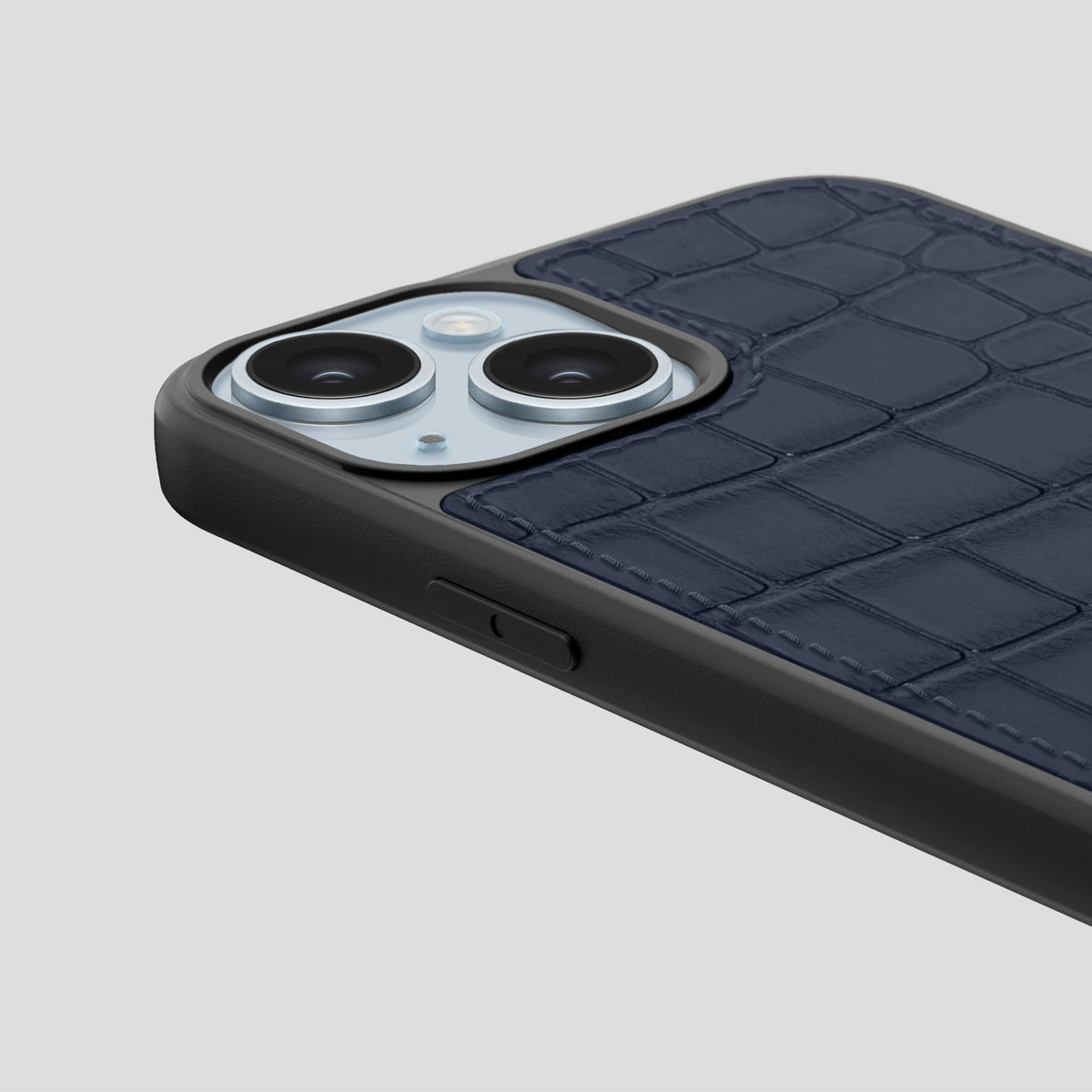 Navy Blue iPhone 15 Sport Case Alligator -6 | Navy-Blue