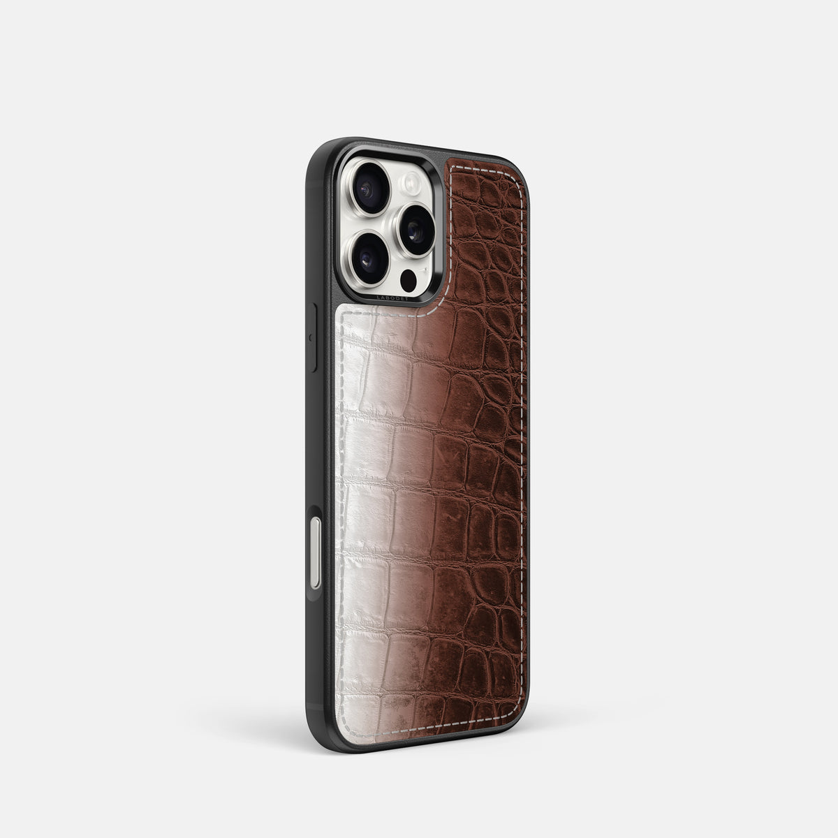 Dark Brown iPhone 16 Pro Sport Case Himalayan Crocodile -2 | Dark-Brown