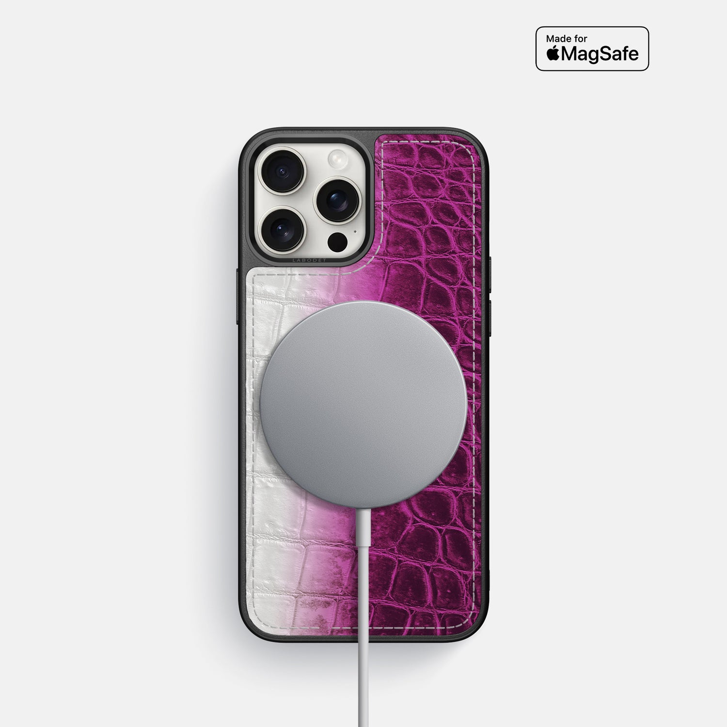 Fuchsia iPhone 16 Pro Sport Case Himalayan Crocodile -5 | Fuchsia