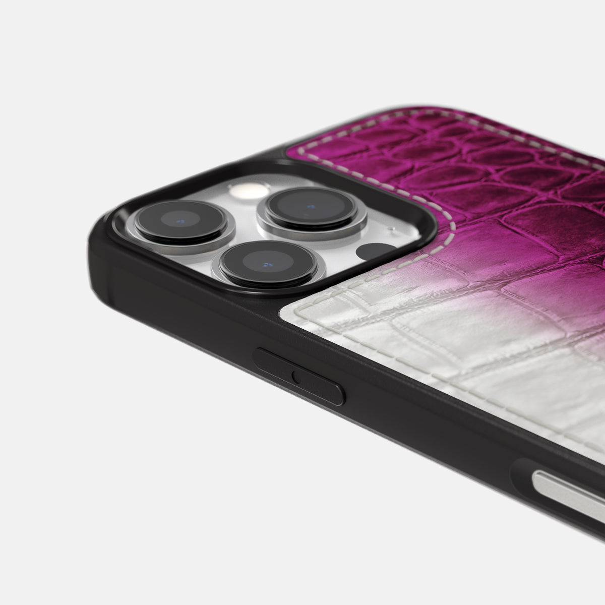 Fuchsia iPhone 16 Pro Sport Case Himalayan Crocodile -6 | Fuchsia