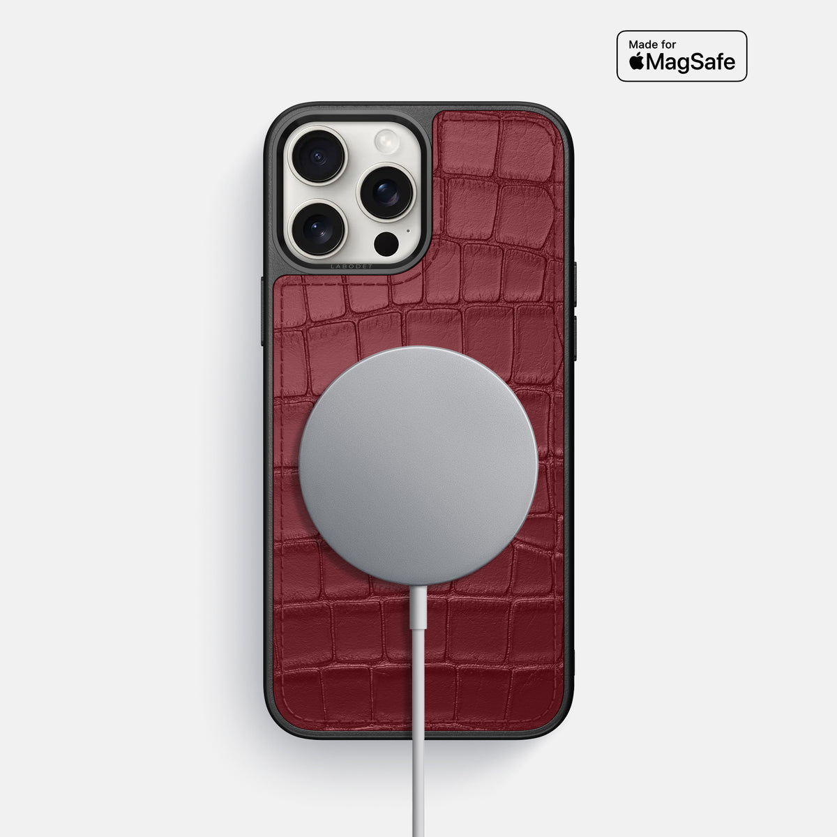 Burgundy iPhone 16 Pro Max Sport Case Alligator -5 | Burgundy