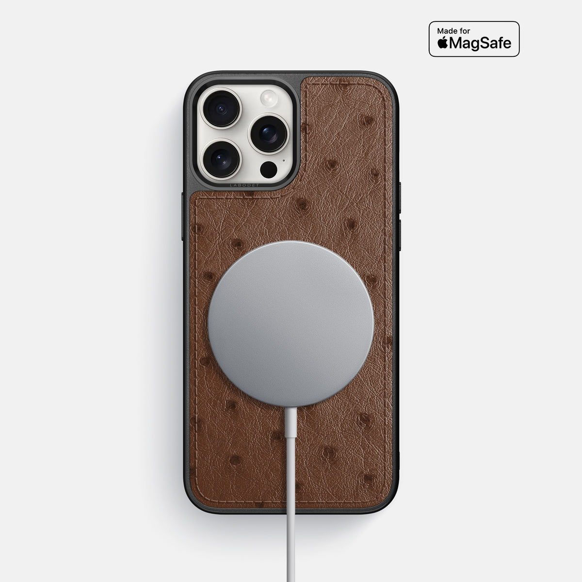 Chocolate iPhone 16 Pro Max Sport Case Ostrich -5 | Chocolate