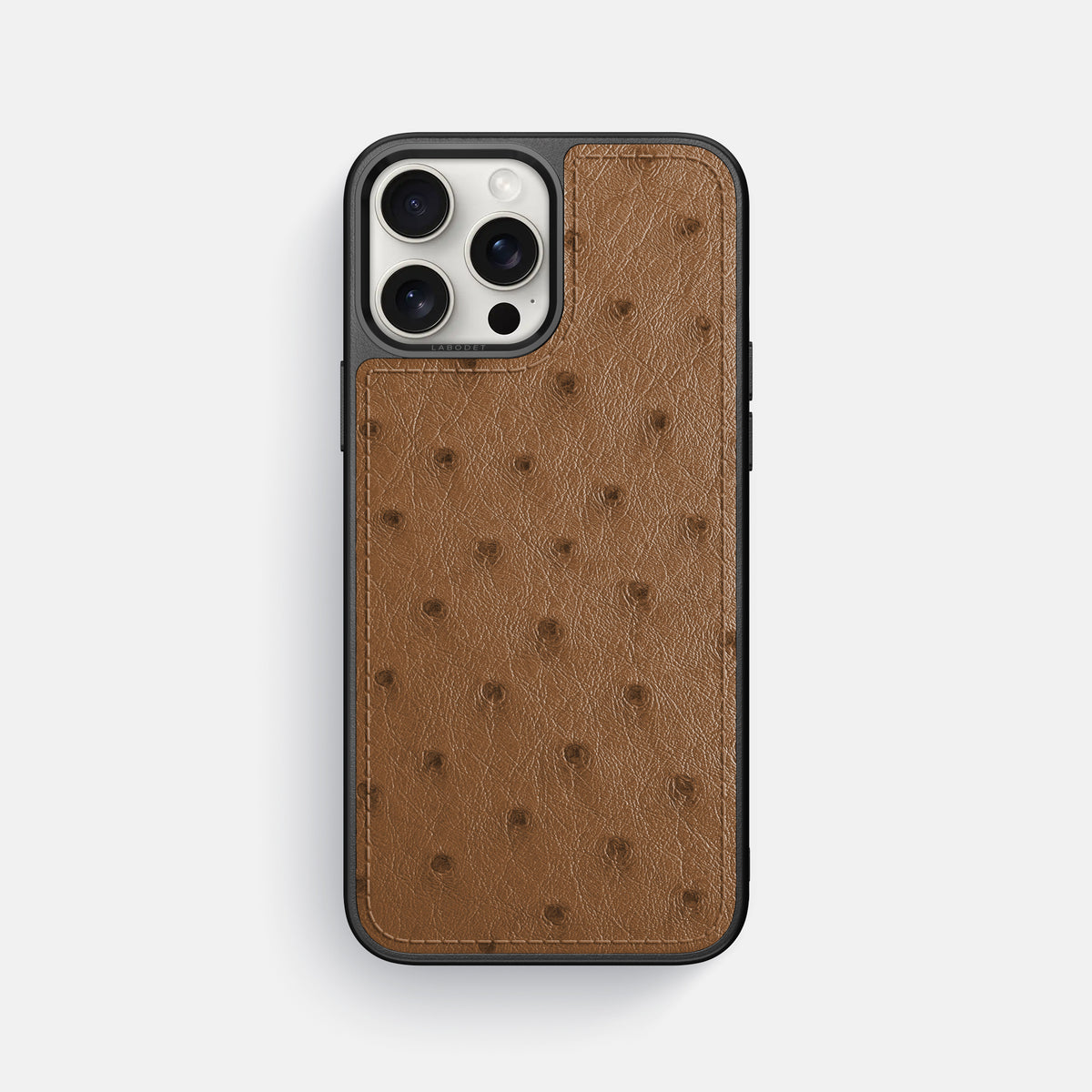Medium-Brown iPhone 16 Pro Max Sport Case Ostrich -1 | Medium-Brown