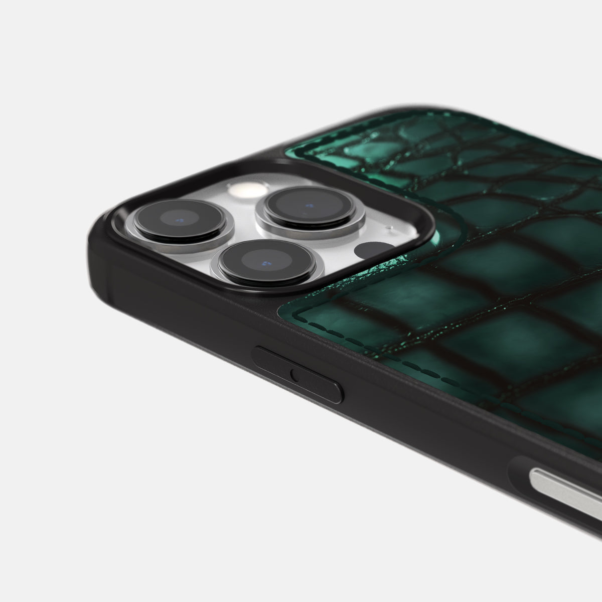 Green iPhone 16 Pro Max Sport Case Patina Alligator -6 | Green