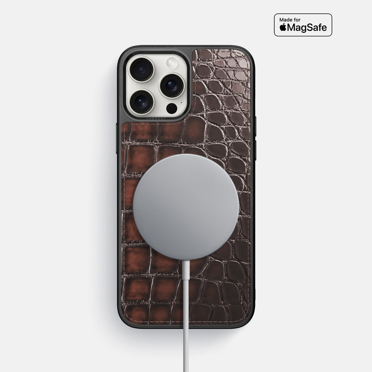 Havana-Brown iPhone 16 Pro Max Sport Case Patina Alligator -5 | Havana-Brown