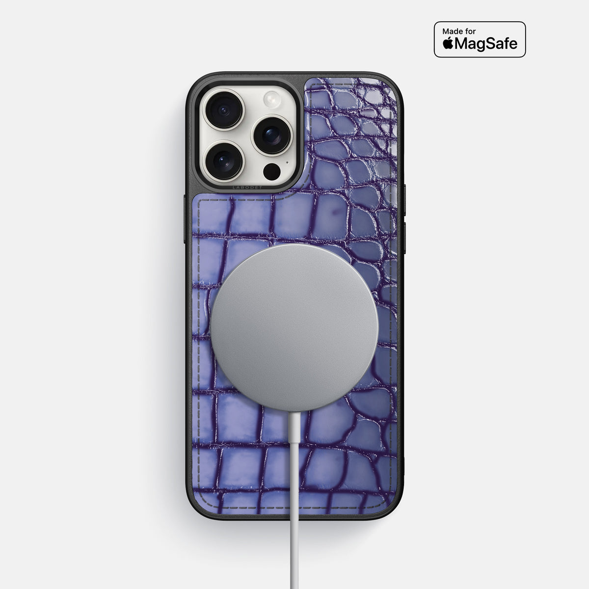 Lilac iPhone 16 Pro Max Sport Case Patina Alligator -5 | Lilac