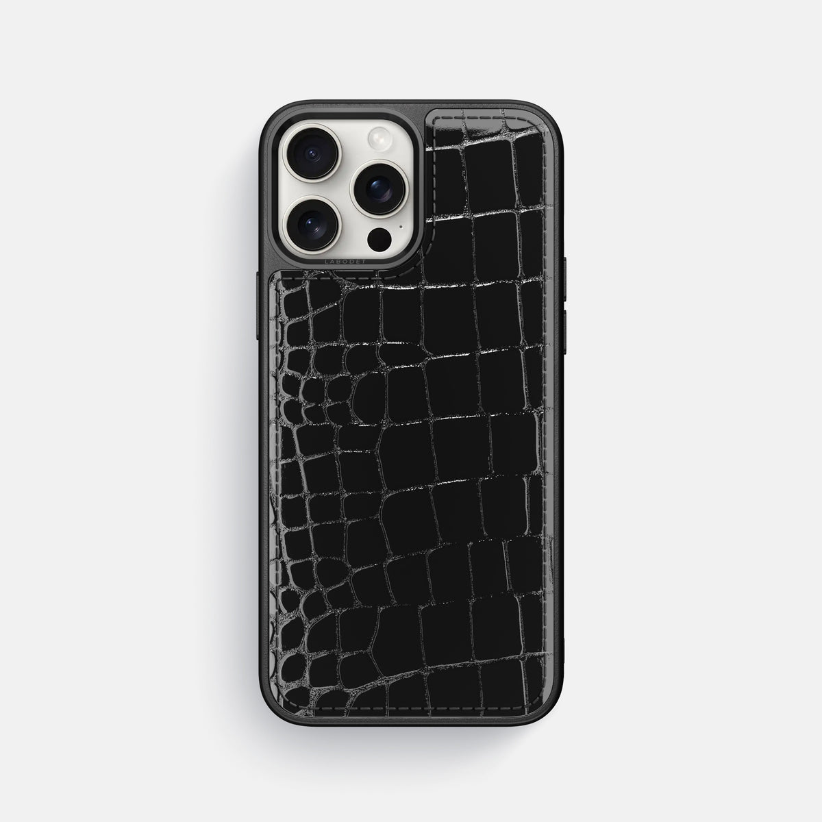 Black iPhone 16 Pro Max Sport Case Shiny Alligator -1 | Black