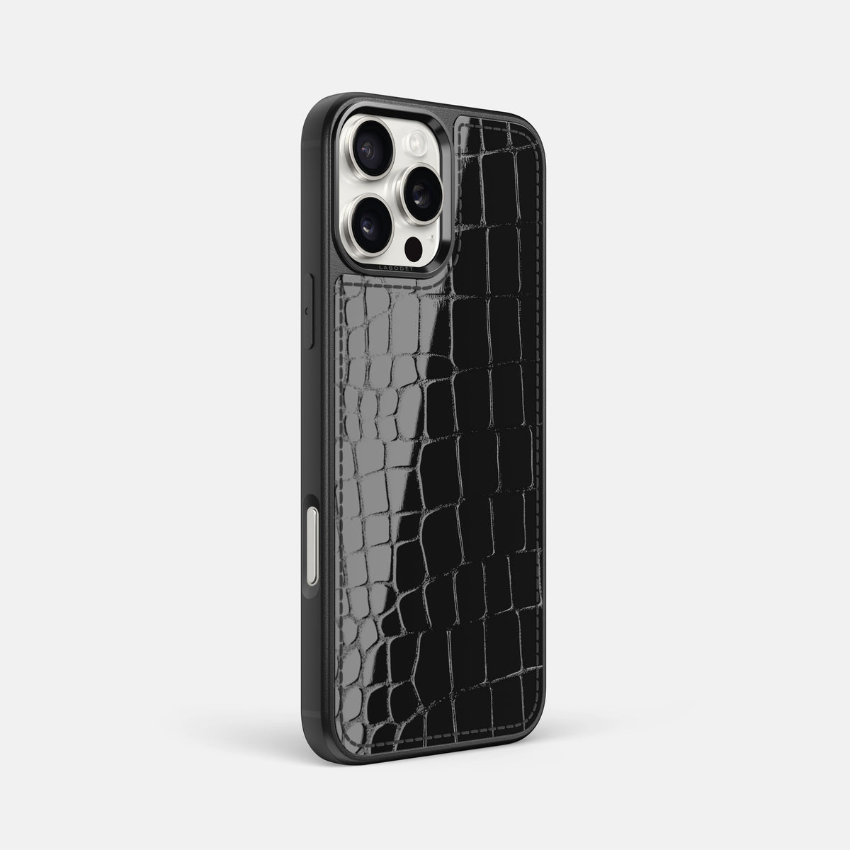 Black iPhone 16 Pro Max Sport Case Shiny Alligator -2 | Black