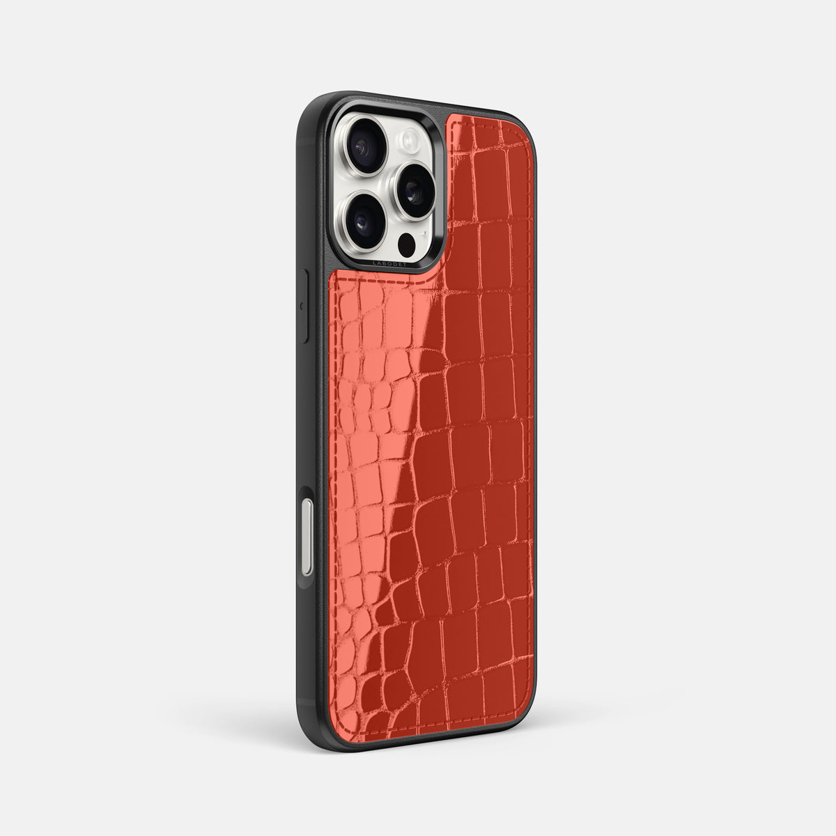 Coral Orange iPhone 16 Pro Max Sport Case Shiny Alligator -2 | Coral-Orange