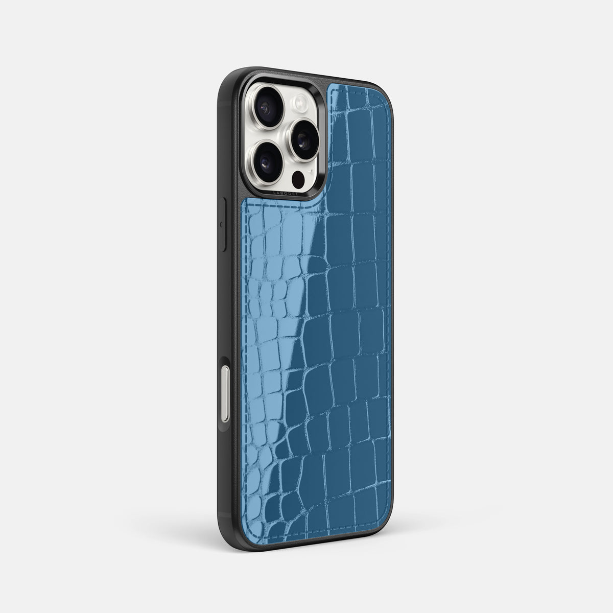 Blue iPhone 16 Pro Max Sport Case Shiny Alligator -2 | Blue