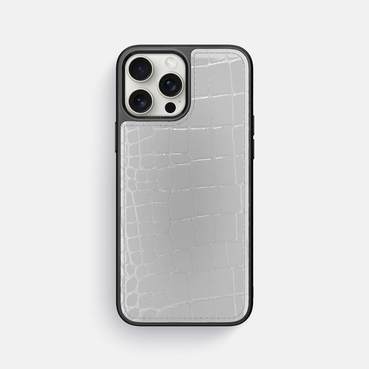 White iPhone 16 Pro Max Sport Case Shiny Alligator -1 | White
