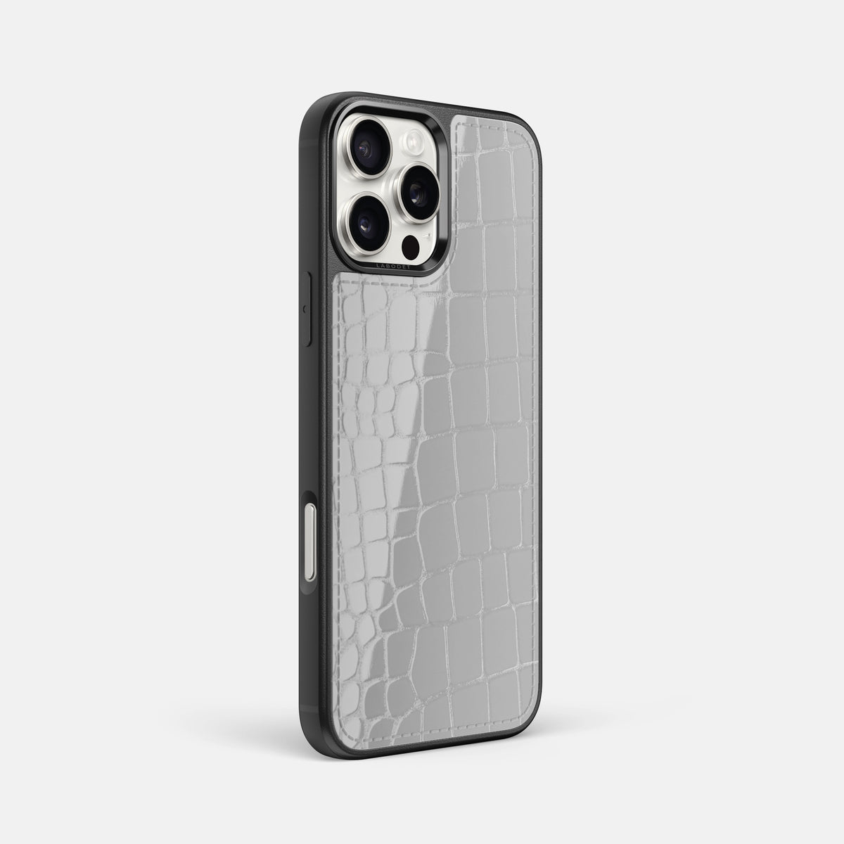 White iPhone 16 Pro Max Sport Case Shiny Alligator -2 | White