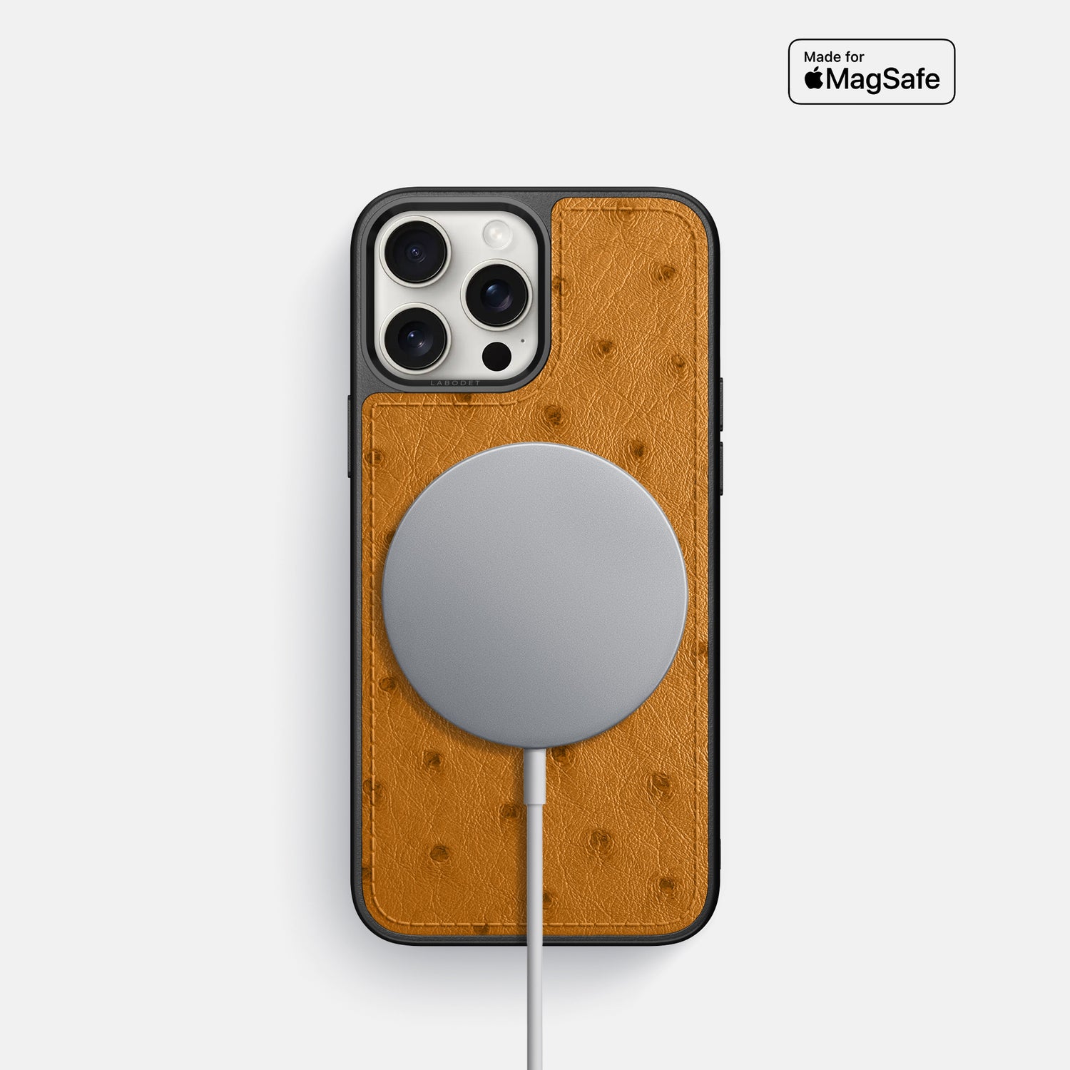 Chestnut iPhone 16 Pro Sport Case Ostrich -5 | Chestnut