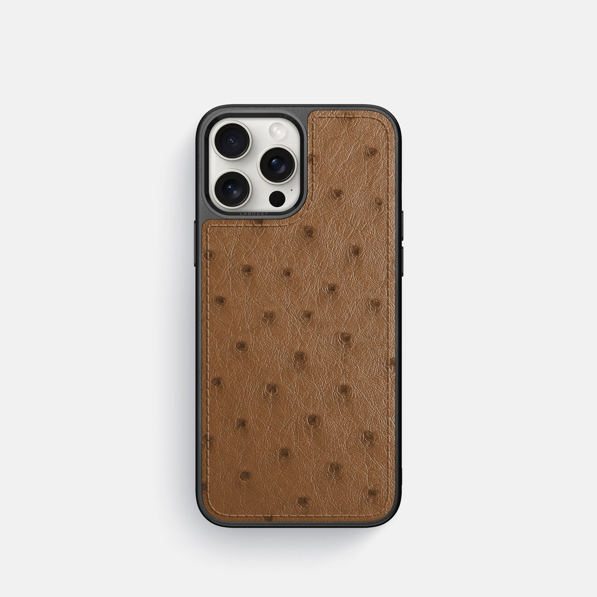 Medium-Brown iPhone 16 Pro Sport Case Ostrich -1 | Medium-Brown