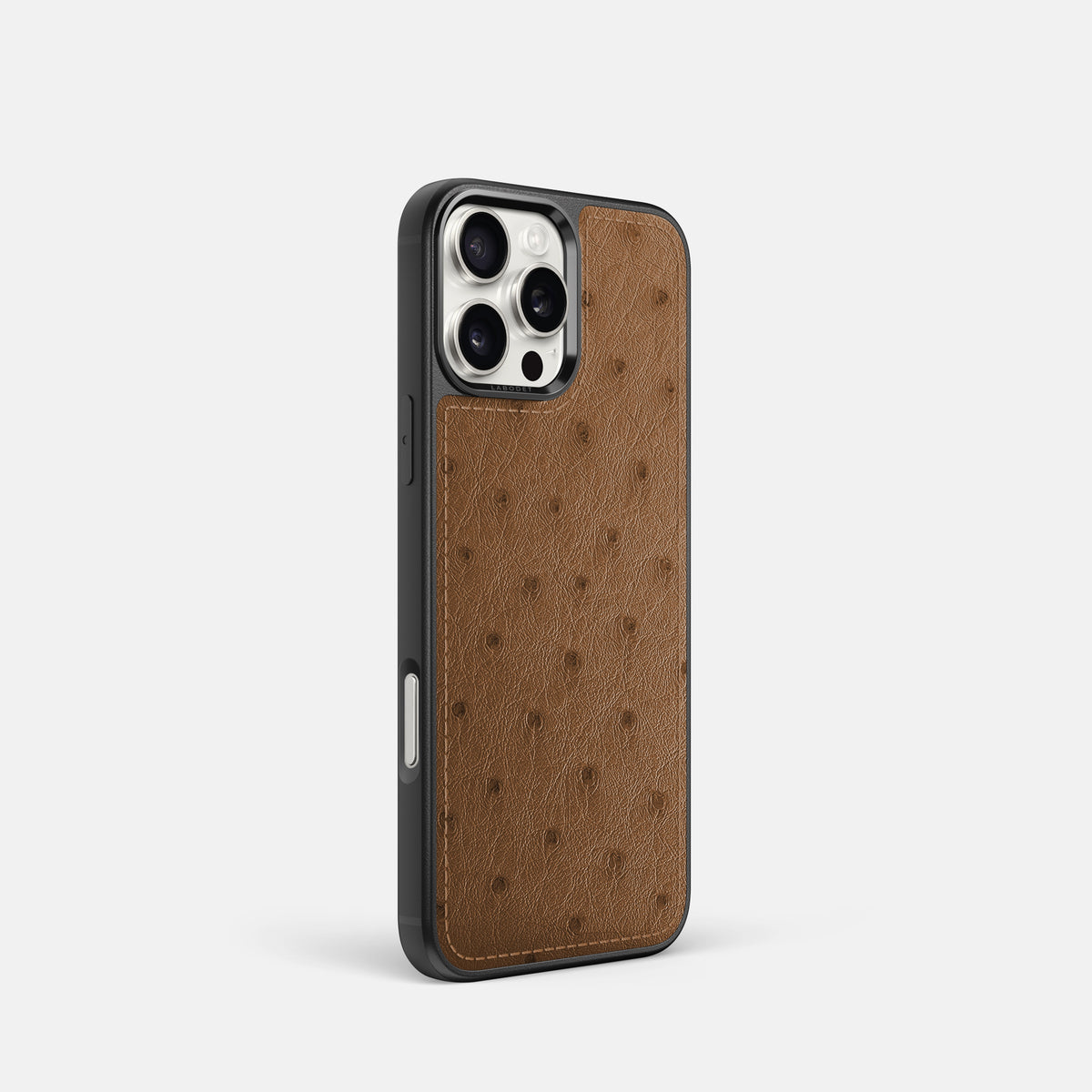 Medium-Brown iPhone 16 Pro Sport Case Ostrich -2 | Medium-Brown