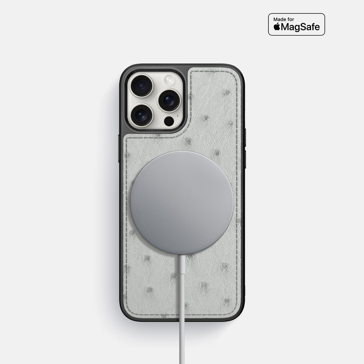 White iPhone 16 Pro Sport Case Ostrich -5 | White
