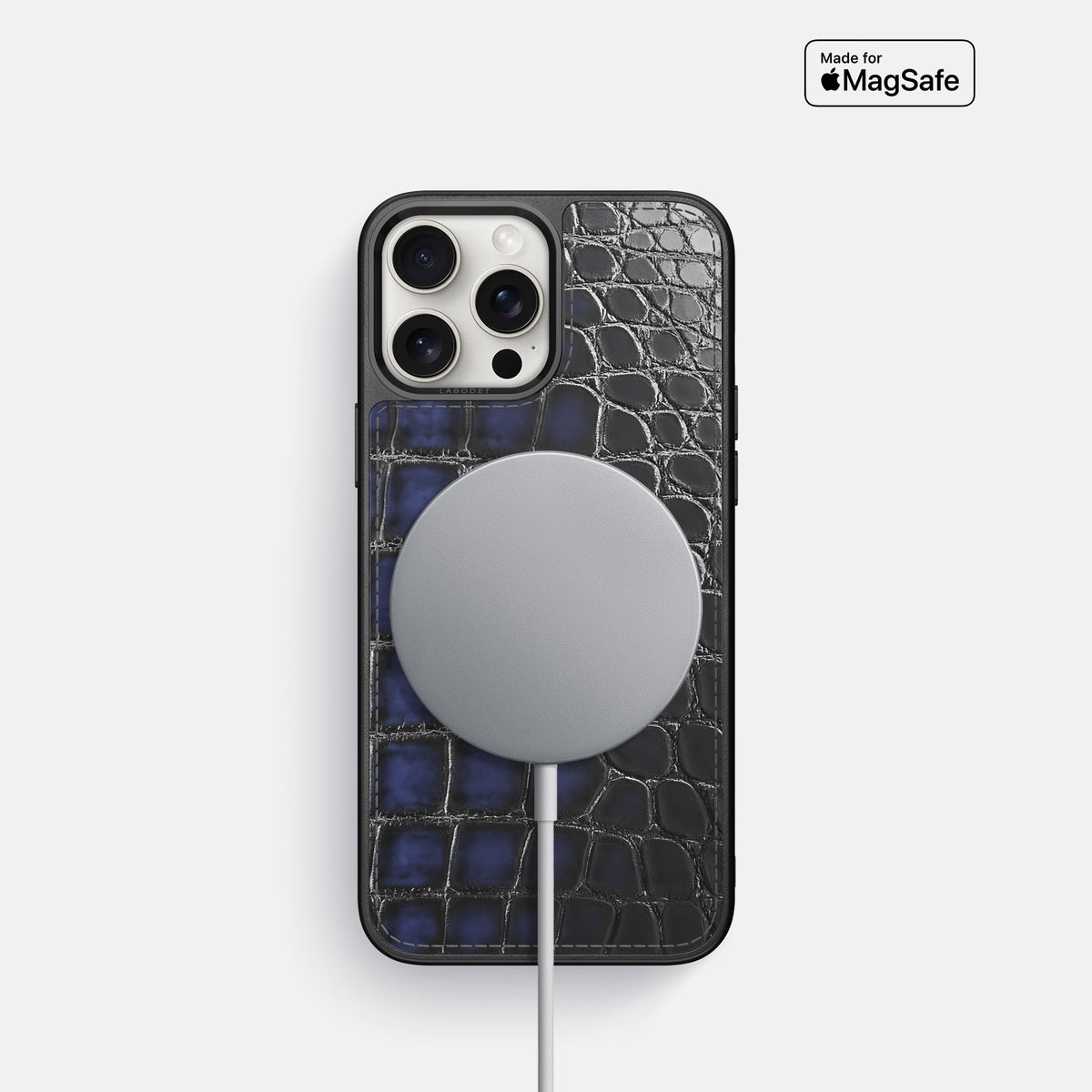 Havana-Blue iPhone 16 Pro Sport Case Patina Alligator -5 | Havana-Blue