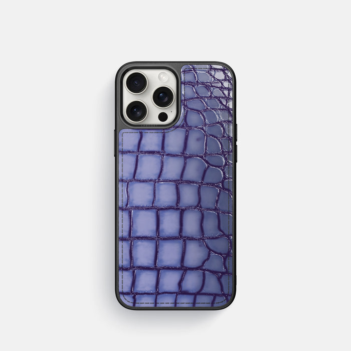 Lilac iPhone 16 Pro Sport Case Patina Alligator -1 | Lilac