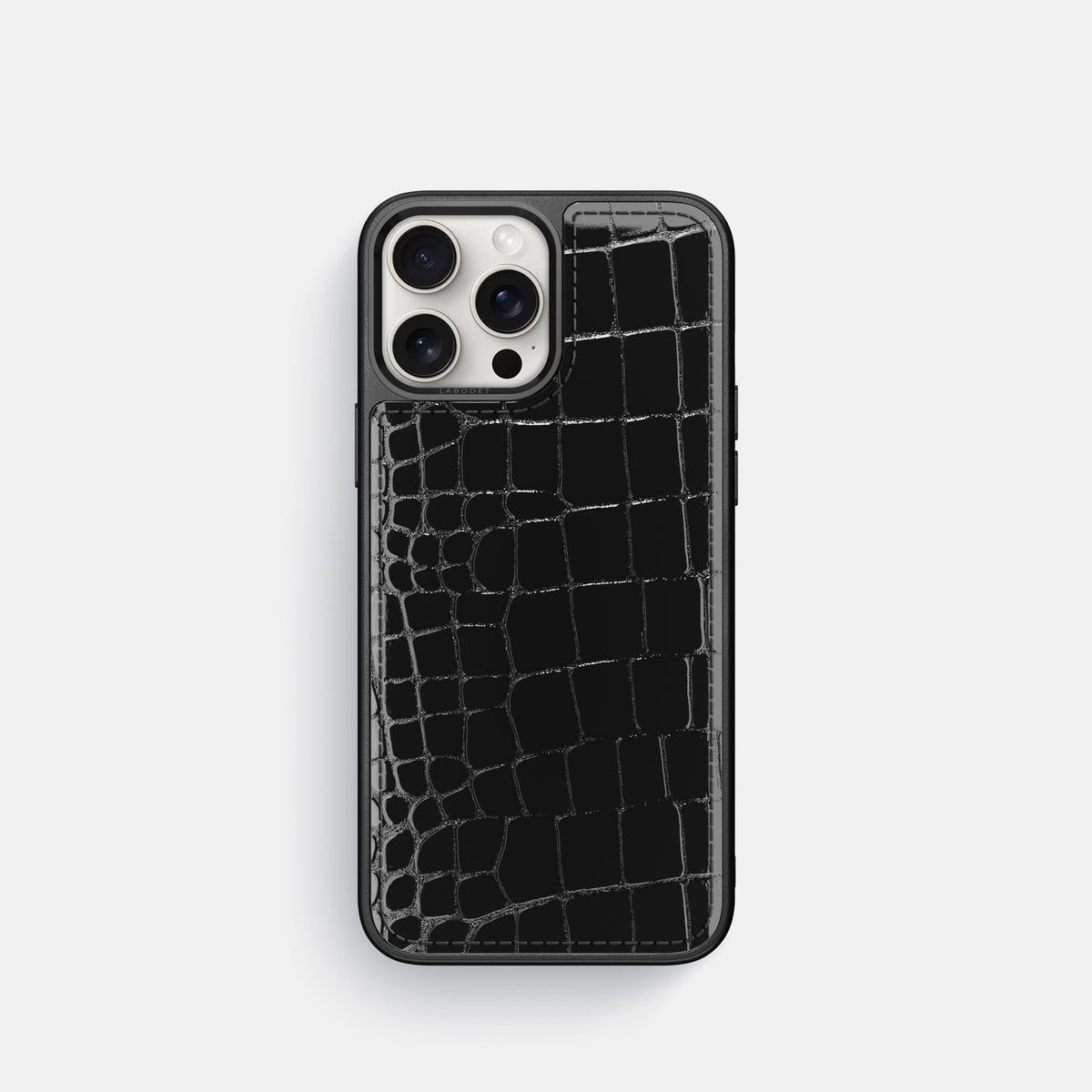 Black iPhone 16 Pro Sport Case Shiny Alligator -1 | Black